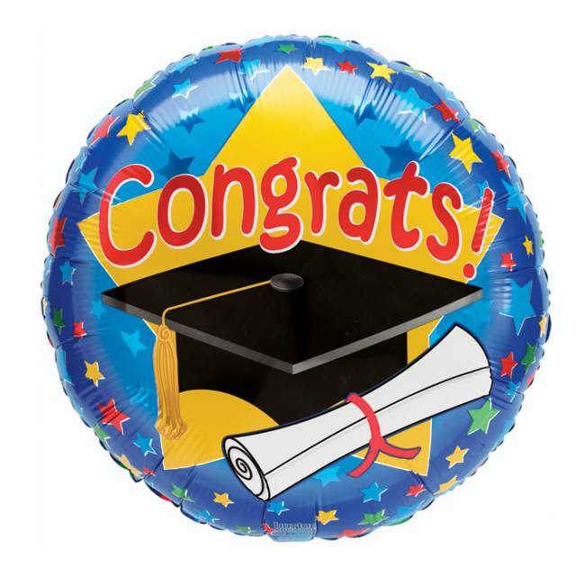 Congrats Grad Themed Mylar