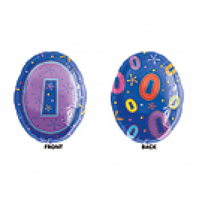 XL 20'' NUMBER BALLOON & Colorful Weight