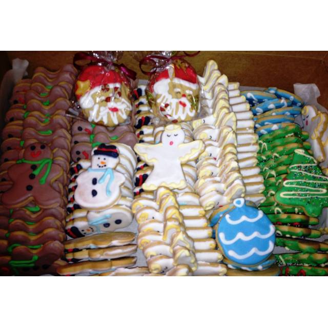 Christmas Shaped Iced Sugar Cookies