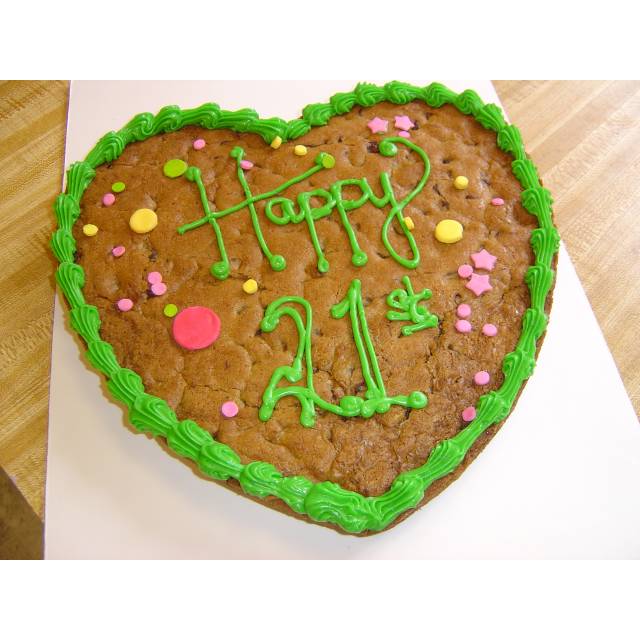 Heart Shaped  Cookie Cake  (Choose Size)