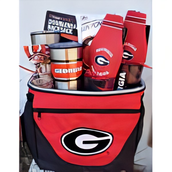 XL Dawg Cooler filled w/ Official UGA items