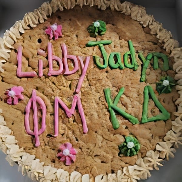 Greek Letters Cookie Cake