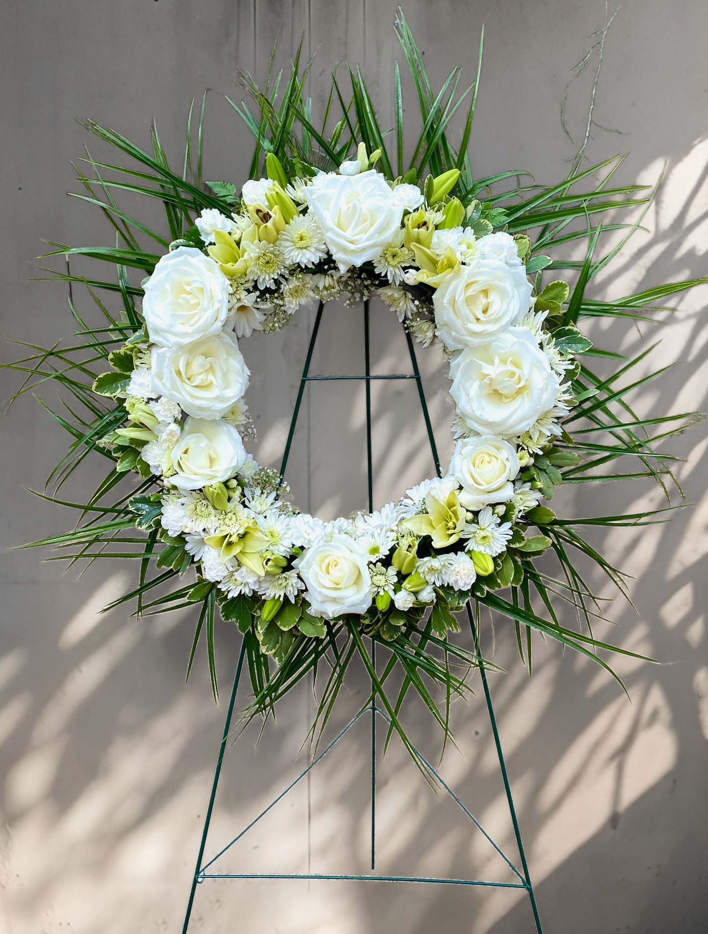 all white wreath