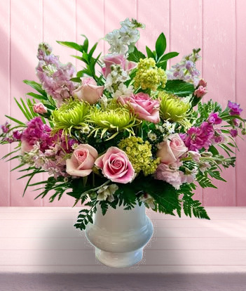 Pastel Pink floor urn