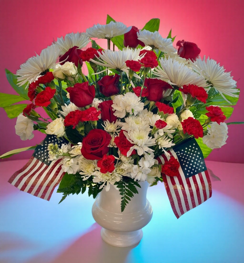 Veteran condolence floor basket