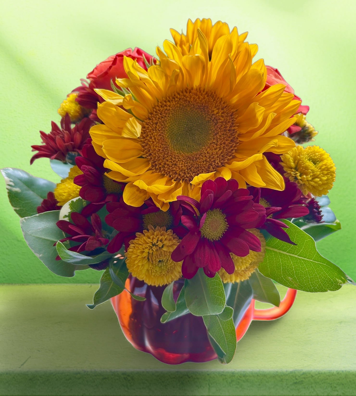 Pumpkin cup of Fall blooms