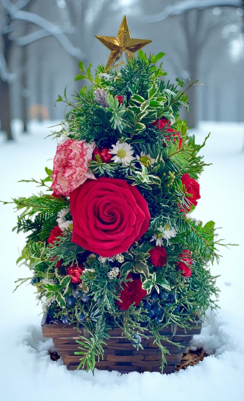 Festive Christmas tree